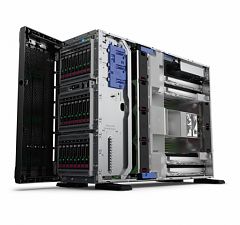 Server HPE ProLiant ML350 Gen10, Tower 4U, Intel Xeon Silver 4208 (8 C / 16 T, 2.1 GHz - 3.2 GHz, 11 MB cache, 85 W), 16 GB DDR4 ECC, fara stocare, 8 x SFF, HPE Smart Array P408i-a, 800 W, Fara sistem de operare