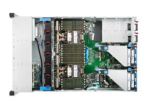 Server HPE ProLiant DL380 Gen10, Rack 2U, Intel Xeon Silver 4309Y (8 C / 16 T, 2.8 GHz - 3.60 GHz, 12 MB cache, 105 W), 64 GB DDR4 ECC, 2 x 480 GB SSD, 8 x SFF, 2 x 800 W, Fara sistem de operare