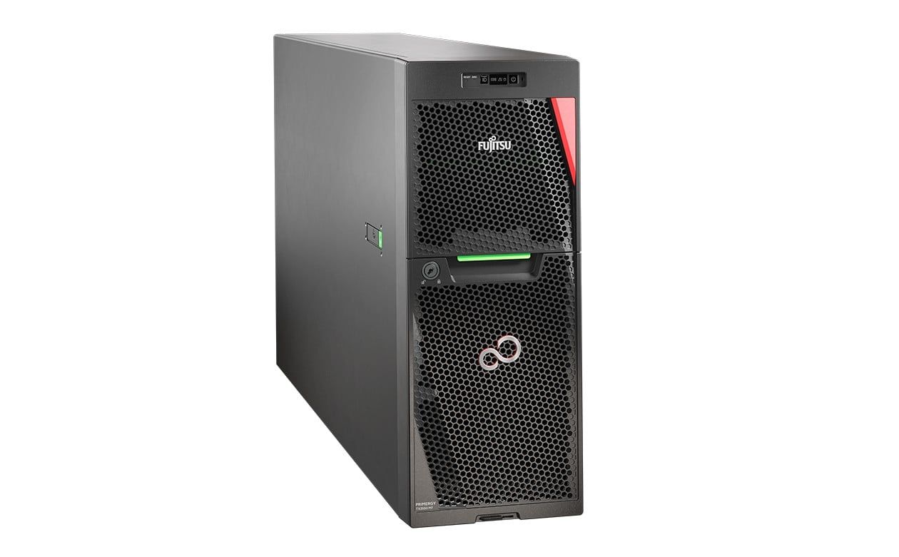 Server Fujitsu Primergy TX2550 M7, Tower, Intel Xeon Gold 5415+ (8 C / 16 T, 2.90 GHz - 4.10 GHz, 22.5 MB cache, 150 W), 64 GB DDR5 ECC, fara stocare, 24 x SFF, 1600 W, Fara sistem de operare