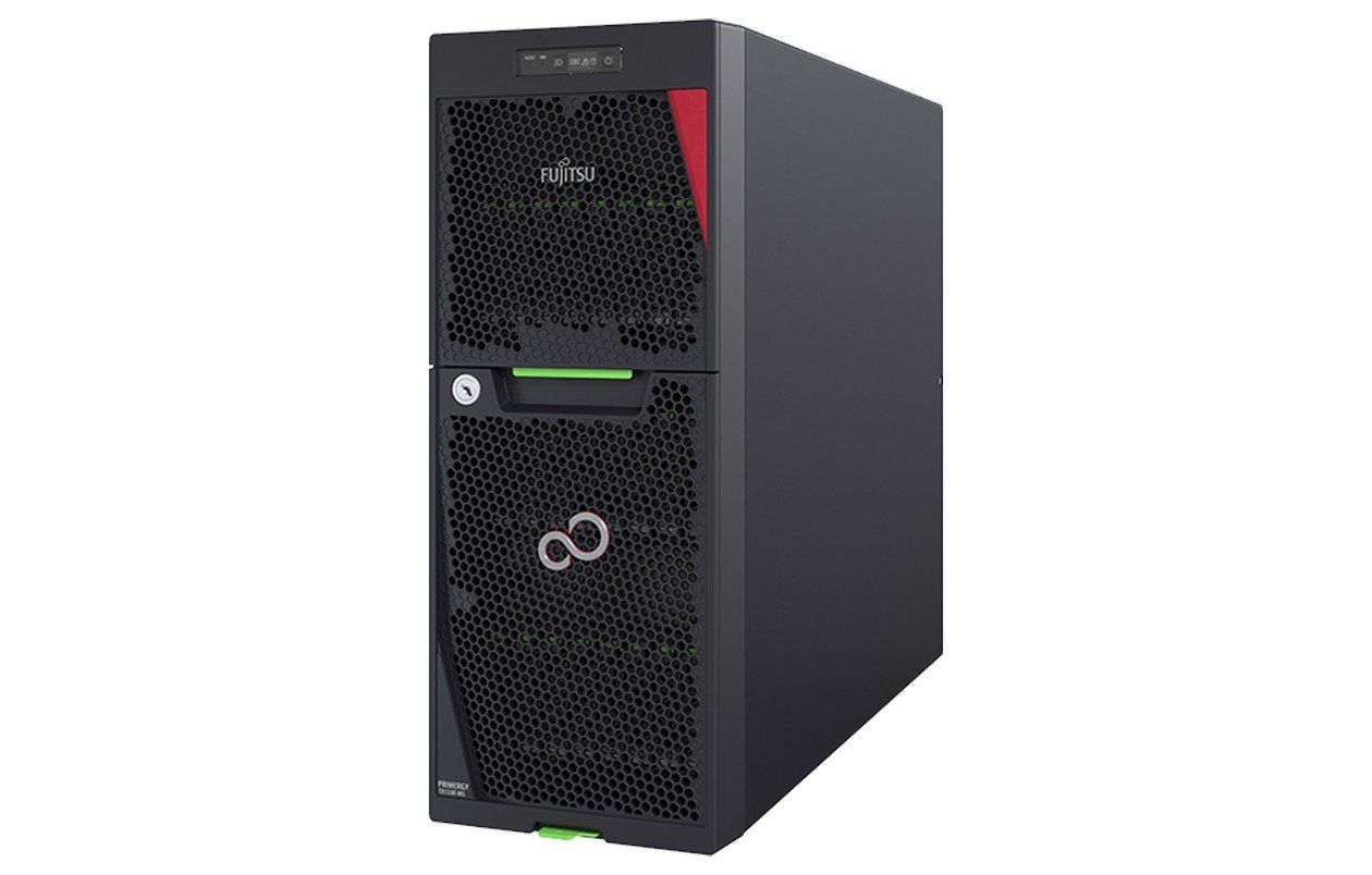 Server Fujitsu Primergy TX1330 M5, Tower, Intel Xeon E-2236 (6 C / 12 T, 3.4 GHz - 4.80 GHz, 12 MB cache, 80 W), 16 GB DDR4 ECC, 500 W, Fara sistem de operare