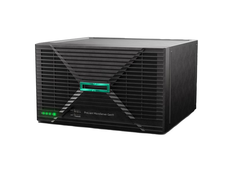 Server HPE ProLiant MicroServer Gen11, MicroTower, Intel Gold G7400 (2 C / 4 T, 3.7 GHz, 6 MB cache, 46 W), 16 GB DDR5 ECC, 1 TB HDD, 4 x LFF, Alimentator extern 180 W, Fara sistem de operare