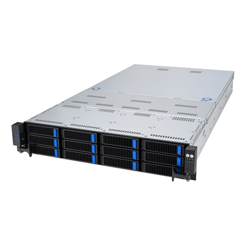 Server ASUS RS720-E11-RS12U, Rack 2U, fara procesor, fara memorie, 12 x LFF, 2 x 1600 W, Fara sistem de operare