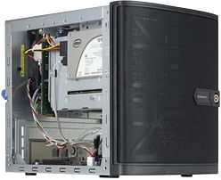 Server SuperMicro SuperServer 5029AP-TN2, MiniTower, Intel Xeon E-3940 (4 C / 4 T, 1.60 GHz - 1.80 GHz, 2 MB cache, 9.5 W), fara memorie, 4 x LFF, 250 W, Fara sistem de operare