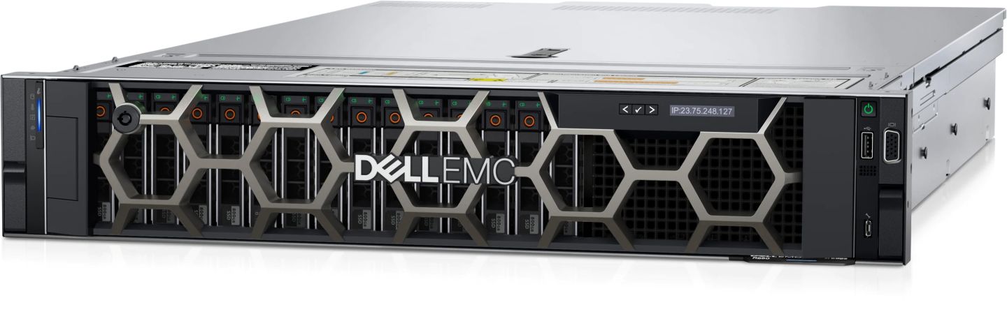 Server DELL PowerEdge R550, Rack 2U, Intel Xeon Silver 4310 (12 C / 24 T, 2.1 GHz - 3.3 GHz, 18 MB cache, 120 W), 64 GB DDR4 ECC, 1 x 480 GB SSD, 16 x SFF, DELL PERC H755, 2 x 1100 W, Fara sistem de operare
