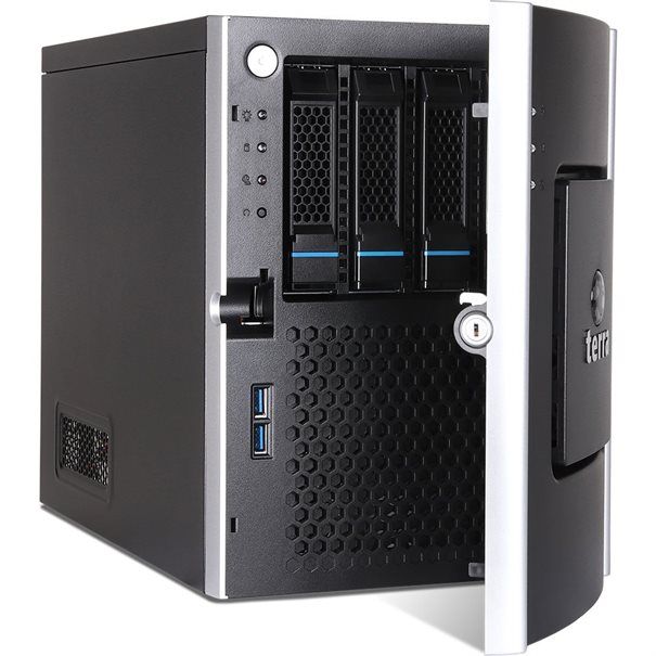Server Terra MINISERVER G5, MiniTower, Intel Xeon E-2324G (4 C / 4 T, 3.1 GHz - 4.6 GHz, 8 MB cache, 65 W), 16 GB DDR4 ECC, 2 x 960 GB SSD, 4 x LFF, 400 W, Fara sistem de operare