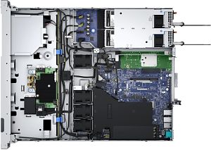 Server DELL PowerEdge R350, Rack 1U, Intel Xeon E-2314 (4 C / 4 T, 2.8 GHz - 4.5 GHz, 8 MB cache, 65 W), 16 GB DDR4 ECC, 1 x 480 GB SSD, 700 W, Fara sistem de operare