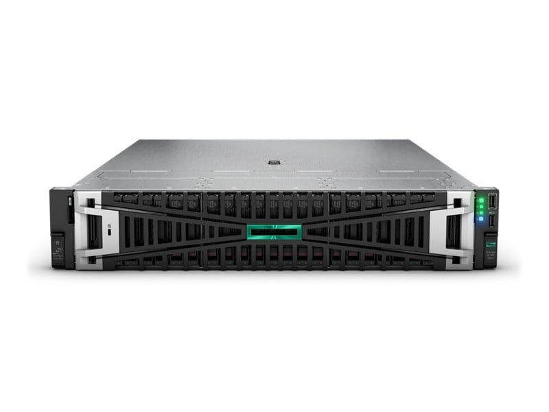 Server HPE ProLiant DL345 Gen11, Rack 2U, AMD EPYC 9124 (16 C / 32 T, 3.0 GHz - 3.7 GHz, 64 MB cache, 240 W), 32 GB DDR5 ECC, fara stocare, 8 x SFF, 1000 W, Fara sistem de operare