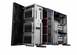 Server HPE ProLiant ML350 Gen11, Tower 4U, 2 x Intel Xeon Silver 4509Y (8 C / 16 T, 2.60 GHz - 4.10 GHz, 22.5 MB cache, 125 W), 128 GB DDR5 ECC, 2x 480 GB SSD, 2 x 1000 W, Fara sistem de operare