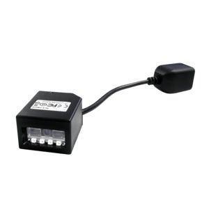 1D CCD fixed mounted reader with 2 mtr RS232 extension cable and multiplug adapter.