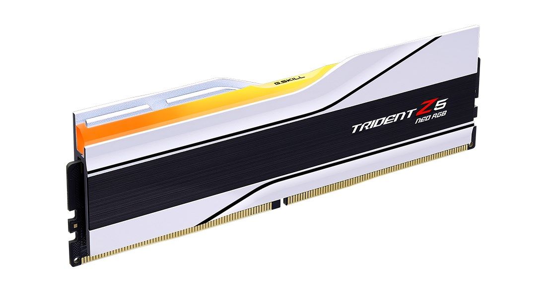 Memorie G.Skill Trident Z5 Neo 32 GB DDR5 6400 MHz CL32, kit 2 x 16 GB, EXPO, Alb-negru, RGB