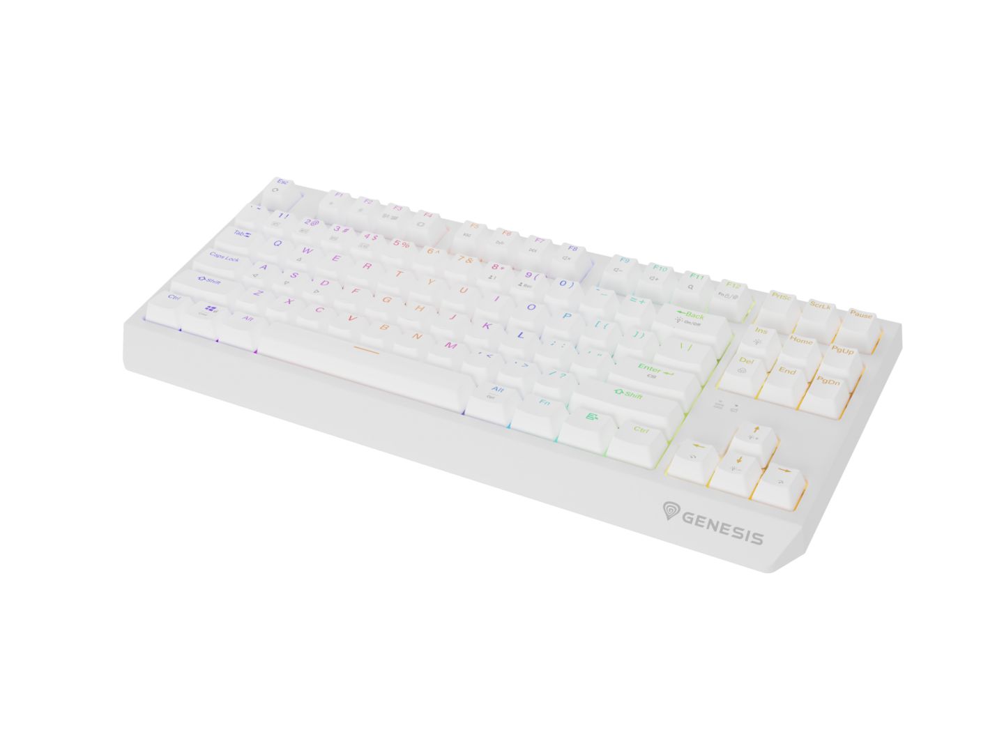 THOR 230 | Mechanical Gaming Keyboard | Wireless | US | White | 2.4 GHz  Bluetooth  USB | Outemu Red
