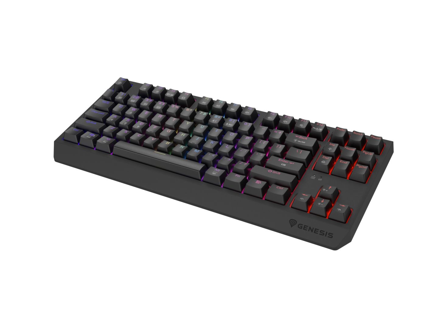 THOR 230 | Mechanical Gaming Keyboard | Wireless | US | Black | 2.4 GHz  Bluetooth  USB | Outemu Red