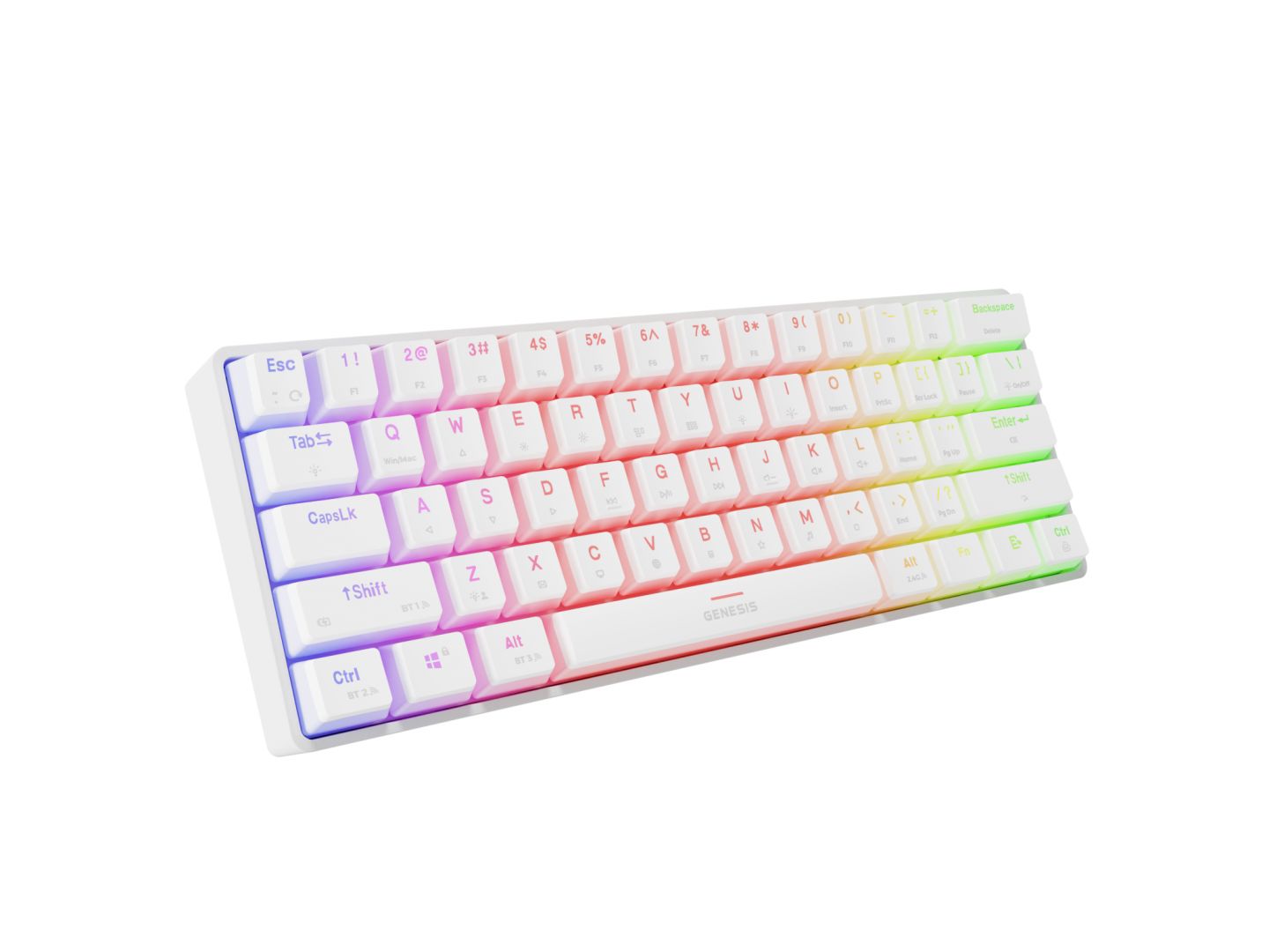 GAMING KEYBOARD GENESIS THOR 660 G2 US WHITE WIRELESS RGB MECHANICAL GATERON BROWN