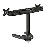 Suport dublu monitor de birou Neomounts FPMA-D700DD pentru display-uri cu diagonale 19 -30 , sistem de prindere VESA 75x75~100x100, greutate maxima suportata 8kg - per ecran, full motion, tilt +180°, swivel +180°, rotate +360° inaltime reglabila manual 340-444mm culoare negru. Garantie 5 ani