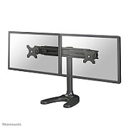 Suport dublu monitor de birou Neomounts FPMA-D700DD pentru display-uri cu diagonale 19 -30 , sistem de prindere VESA 75x75~100x100, greutate maxima suportata 8kg - per ecran, full motion, tilt +180°, swivel +180°, rotate +360° inaltime reglabila manual 340-444mm culoare negru. Garantie 5 ani