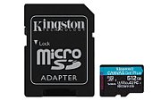 KINGSTON 512GB microSDXC Canvas Go Plus Gen4 200MB/s A2 U3 V30 Card + Adapter
