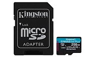 KINGSTON 256GB microSDXC Canvas Go Plus Gen4 200MB/s A2 U3 V30 Card + Adapter