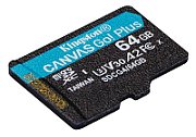 KINGSTON 64GB microSDXC Canvas Go Plus Gen4 200MB/s A2 U3 V30 Card + Adapter