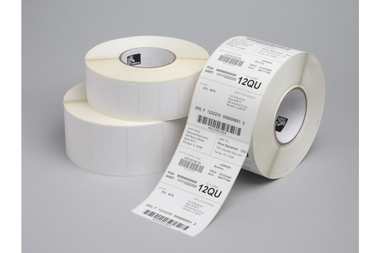 Label, Paper, 40x50mm Thermal Transfer, Z-PERFORM 1000T, Uncoated, Permanent Adhesive, 25mm Core