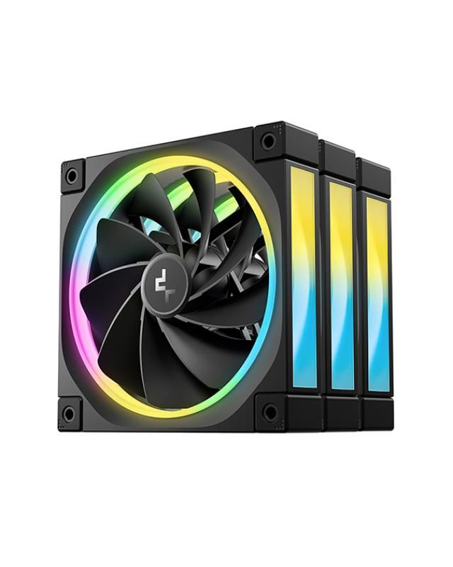Ventilatoare DEEPCOOL FL12R-3in1 120mm, CFM 55, presiune 2.59 mmAq, viteza de rotatie 500-2100 RPM +/- 10%