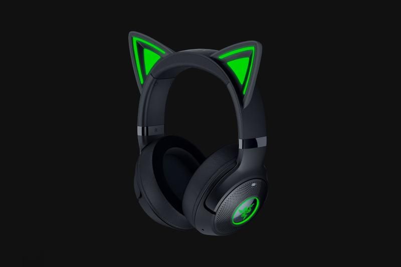 Casti Razer Kraken Kitty V2 Bluetooth 5.2Quartz Edition, interfata USB- A, sensibilitate 92.5 dB SPL / mW @ 1kHz si sensibilitate microfon 42 dBV /Pa, negru