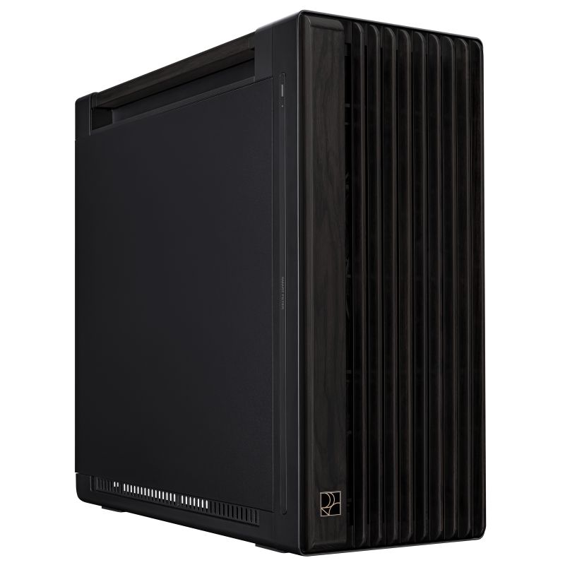 Carcasa ASUS PROART PA602 WOOD EDITION METAL Mid Tower ARGB NEGRU, Tempered Glass, Sloturi Expansiune 8+2 aditional verticale, Drive Bays: 4x3.5 /2.5  4x2.5 , Ventilatoare Suportate: 6 (spate: 1x120mm sau 1x140mm, fata: 2x200mm, sus: 3x120mm sau 3x140mm), Ventilatoare Incluse: 3 (spate: 1x120mm