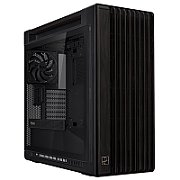 Carcasa ASUS PROART PA602 WOOD EDITION Mid Tower ARGB NEGRU, Tempered Glass, Sloturi Expansiune 8+2 aditional verticale, Drive Bays: 4x3.5 /2.5  4x2.5 , Ventilatoare Suportate: 6 (spate: 1x120mm sau 1x140mm, fata: 2x200mm, sus: 3x120mm sau 3x140mm), Ventilatoare Incluse: 3 (spate: 1x120mm, fata