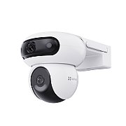 Camera de supraveghere Dual Pan Tilt WI-FI 5MP Ezviz H90, lentila fixa: 2.8mm/6mm, iluminare min: 0.5 Lux @(F1.6, AGC ON), 0 Lux cu IR: 30m, microfon incorporat, difuzor incorporat, Wi-Fi Standard: IEEE802.11b, 802.11g, 802.11n, slot card de memorie: microSD maxim 512GB, alimentare: IP65 + 2h