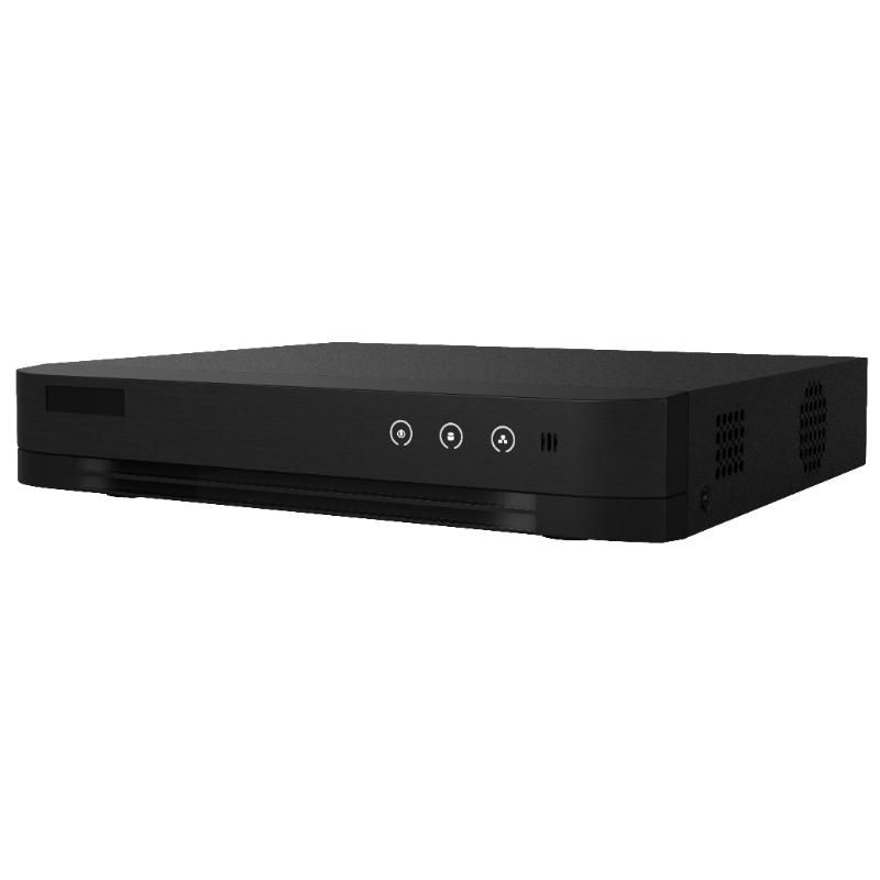 DVR Hikvision AcuSense 4 canale IDS-7204HQHI-M1/E(E), H.265 Pro+/H.265 Pro/H.265 video compression, BNC interface (1.0 Vp-p, 75 Ω), supporting coaxitron connection, up  to 6-ch IP camera inputs(up to 6MP), pana la 3K/5M Lite @ 12 fps encoding capability, intrari: HDTVI/AHD/CVI/CVBS/IP, 1SATA