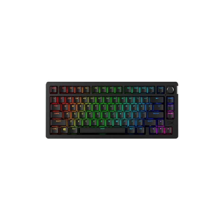 Tastatura gaming wireless mecanica HyperX Alloy Rise 75, switch-uri HX Red – Linear, Dual mode 2,4GHz si Bluetooth, Hot-Swappable, format 75%, pana la 80 de ore autonomie cu backlighting, PC/console