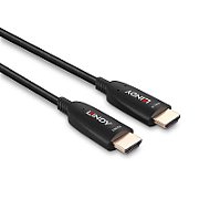 Cablu Lindy HDMI 8k60, fibra optica hybrid, lungime 50m, rezolutie maxima 7680x4320@60Hz 4:2:0 10bit, 3840x2160@120Hz 4:4:4 10bit, latime de banda 48Gbps, negru
