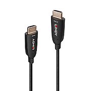 Cablu Lindy HDMI 8k60, fibra optica hybrid, lungime 50m, rezolutie maxima 7680x4320@60Hz 4:2:0 10bit, 3840x2160@120Hz 4:4:4 10bit, latime de banda 48Gbps, negru