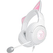 Casti Razer Kraken Kitty V2 USB-A, snesibilitate 92.5 dB SPL / mW @ 1kHz si sensibilitate microfon 42 dBV / Pa, alb