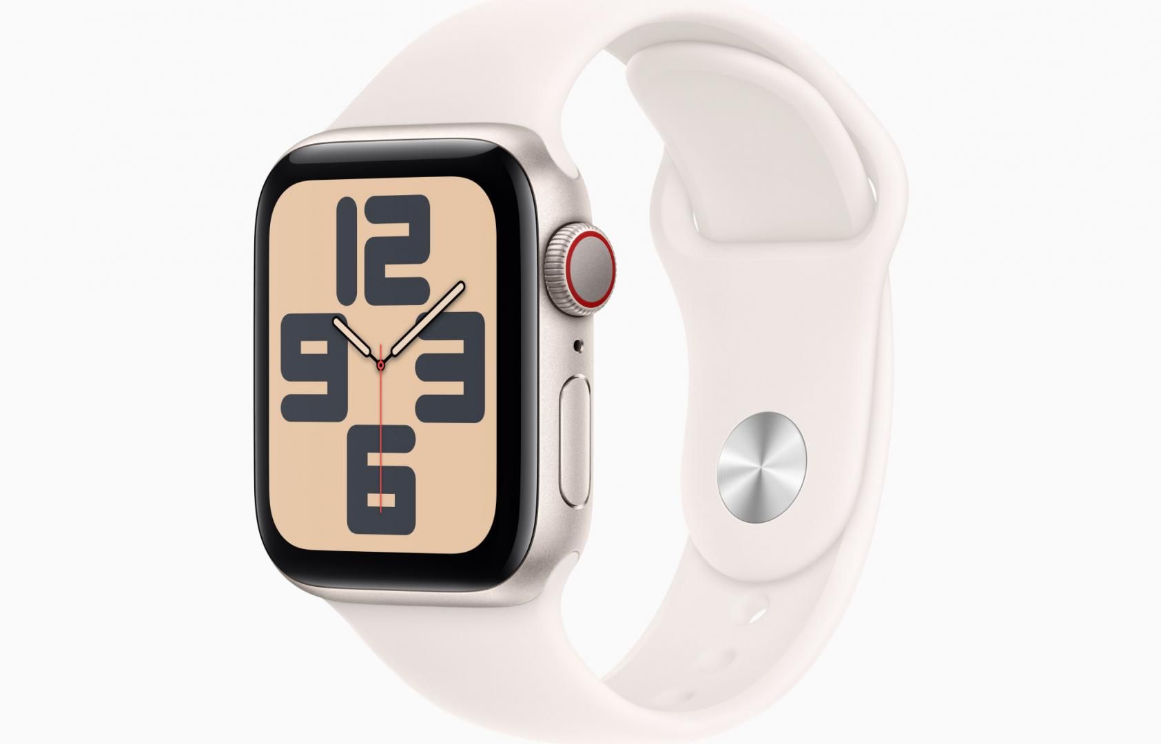 Apple Watch SE GPS + Cellular 40mm Starlight Aluminium Case with Starlight Sport Band - S/M