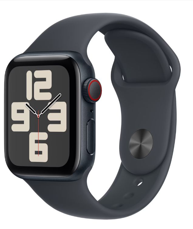Apple Watch SE GPS + Cellular 40mm Midnight Aluminium Case with Midnight Sport Band - S/M