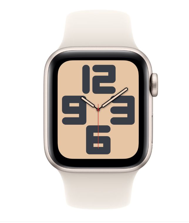 Watch Apple Watch SE (2024) GPS 40mm Starlight Aluminium Case with Sport Band M/L - Starlight