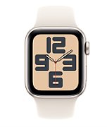 Watch Apple Watch SE (2024) GPS 40mm Starlight Aluminium Case with Sport Band M/L - Starlight