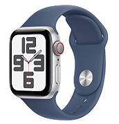 Watch Apple Watch SE (2024) GPS 40mm Starlight Aluminium Case with Sport Band S/M - Denim
