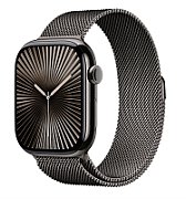 Apple Watch Series 10 GPS + Cellular 46mm Slate Titanium Case with Slate Milanese Loop - M/L