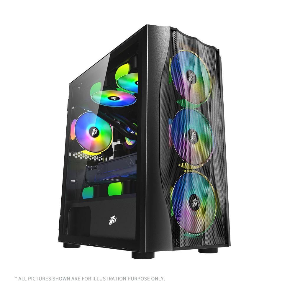 Desktop PC Custom Tower Tower, Intel 14100F (4 C / 8 T, 4.7 GHz, 120 W), 16 GB DDR4, 1 TB SSD, NVIDIA GeForce RTX 4060 8 GB, 550 W, Fara sistem de operare