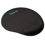MousePAD SPACER, suport incheietura cu gel, cauciuc si material textil, 240 x 220 mm, negru  SPMP-PAD-GEL-BK 
