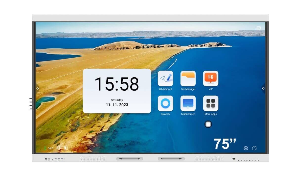 Display interactiv EvoBoard/BlackMount series V100-TE75YY(-N), 75 , 4K, CPU 8*A55 , RAM 8GB, ROM 128GB, NFC, Android 14