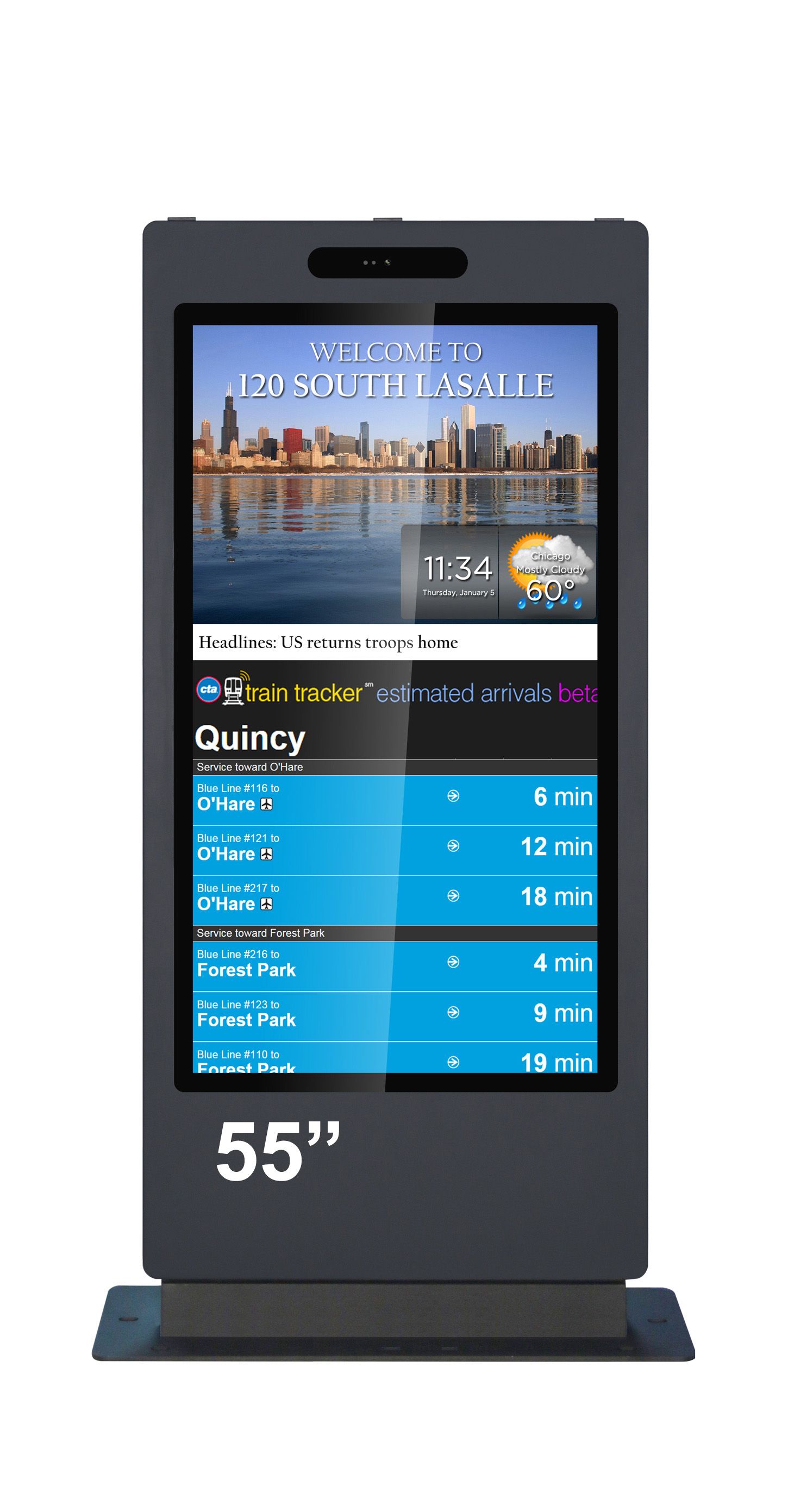 Totem de exterior/OUTDOOR EVOBOARD 550ODLAZ  55 , 1920 x 1080, 4000 nits,Android 11, RK3399, 4+32GB