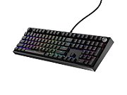 Tastatura gaming mecanica cu fir Genesis Thor 404 , iluminare RGB, switch-uri Peach, 107 taste, 11 butoane multimedia, negru