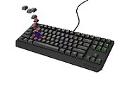 Tastatura gaming mecanica cu fir Genesis Thor 230 TKL, iluminare RGB, switch Linear, switch model Outemu Red, numar taste 87, 11 butoane multimedia, lungime cablu 1.6m, dimensiuni 363 x 155 x 39 mm, negru