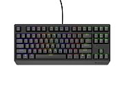 Tastatura gaming mecanica cu fir Genesis Thor 230 TKL, iluminare RGB, switch Linear, switch model Outemu Red, numar taste 87, 11 butoane multimedia, lungime cablu 1.6m, dimensiuni 363 x 155 x 39 mm, negru