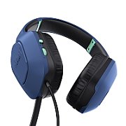 Casti gaming cu fir, Trust GXT 415B Zirox, interval frecventa 20 Hz - 20.000 Hz, lungime cablu: 200 cm, conector 3.5mm, albastru