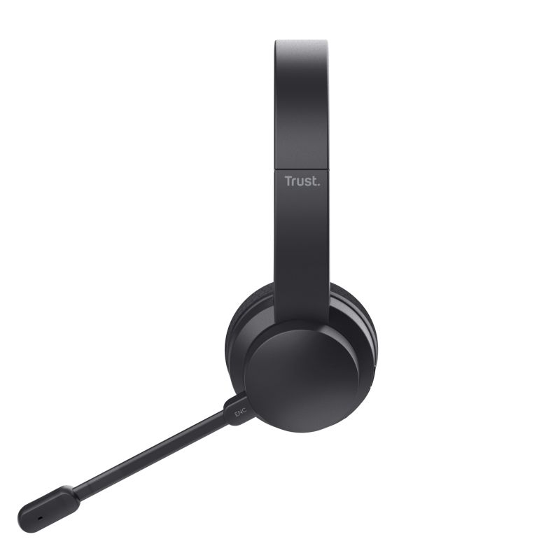 Casti Trust Ayda wireless ENC, conectivitate 3.5mm, USB-C, frecventa raspuns 20 Hz, 20.000 Hz, senzitivitate 90 dB, negru