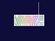Kit Trust Wireless GXT 798W 2-in-1, tastatura mecanica, interfata USB, material ABS, mouse optic, rezolutie maxima 6400 DPI, 6 butoane, alb