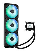 Cooler Procesor ASUS PRIME LC 360 LCD ARGB NEGRU, marime radiator 360mm, 3 ventilatoare ARGB, Viteza ventilatoare 2200 RPM +/- 10%, Suport AMD: AM4, AM5, suport INTEL: LGA 1851/115x/1200/1700, Airflow: 75.7 CFM, Nivel de zgomot ventilatoare: 37.6dBA